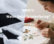 Water soluble embroidery backing film dissolving in water