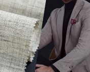 Canvas interlining provides internal garment structure and is widely used in traditional tailoring and premium suits.