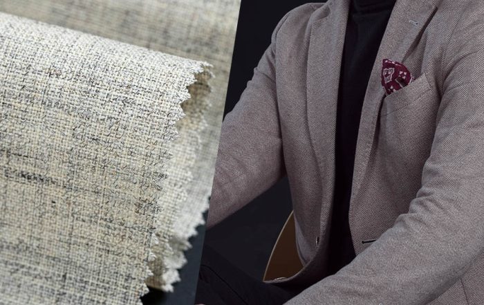 Canvas interlining provides internal garment structure and is widely used in traditional tailoring and premium suits.