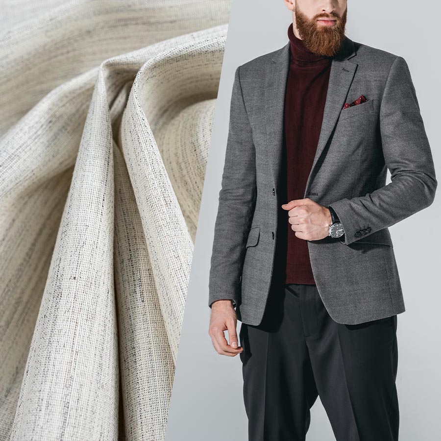 Horse Hair Canvas Horse hair canvas uses natural horsehair fibers to provide durable structure and natural shaping in tailored garments.